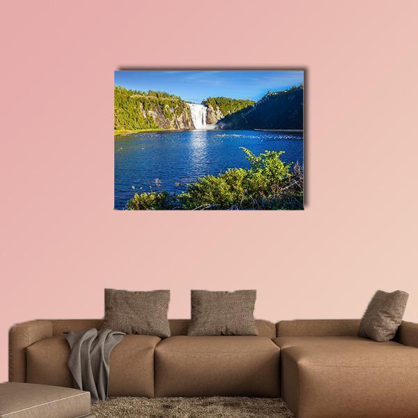 Montmorency Falls Canvas Wall Art-1 Piece-Gallery Wrap-48" x 32"-Tiaracle