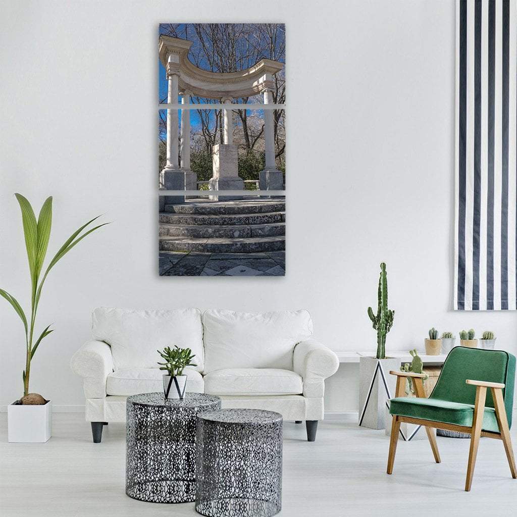 Monument In Madrid Park Vertical Canvas Wall Art-3 Vertical-Gallery Wrap-12" x 25"-Tiaracle