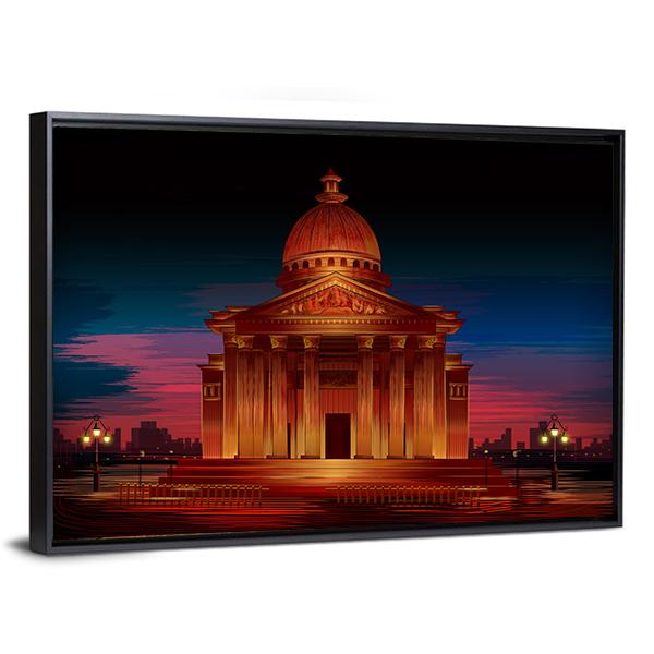 Monument Of Athenian Acropolis Canvas Wall Art-3 Horizontal-Gallery Wrap-25" x 16"-Tiaracle