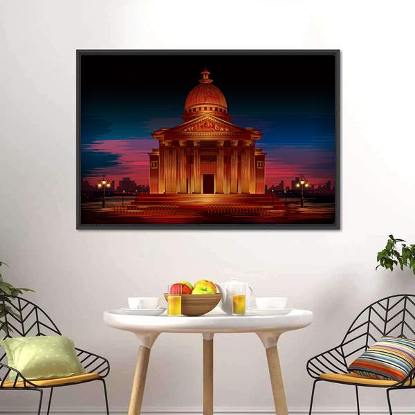 Monument Of Athenian Acropolis Canvas Wall Art-3 Horizontal-Gallery Wrap-25" x 16"-Tiaracle
