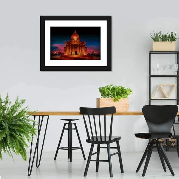 Monument Of Athenian Acropolis Canvas Wall Art-3 Horizontal-Gallery Wrap-25" x 16"-Tiaracle