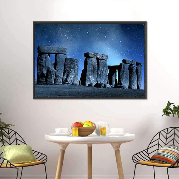Monument Stonehenge England Canvas Wall Art-3 Horizontal-Gallery Wrap-25" x 16"-Tiaracle