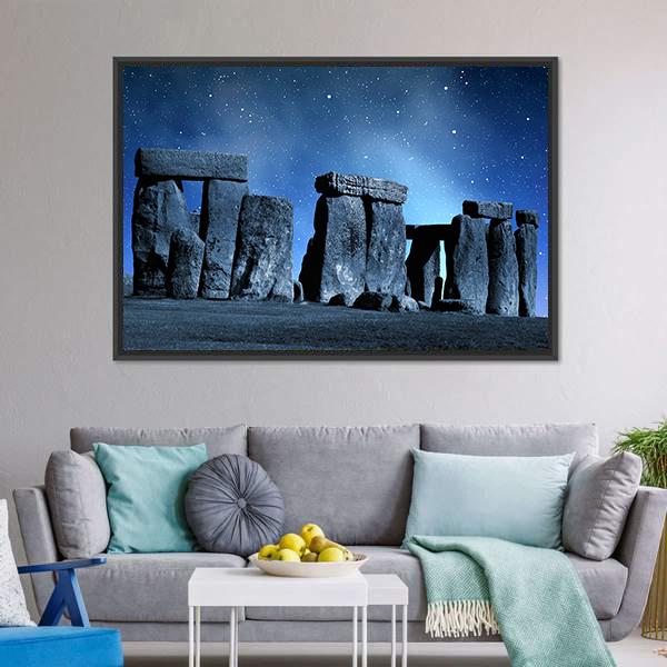 Monument Stonehenge England Canvas Wall Art-3 Horizontal-Gallery Wrap-25" x 16"-Tiaracle
