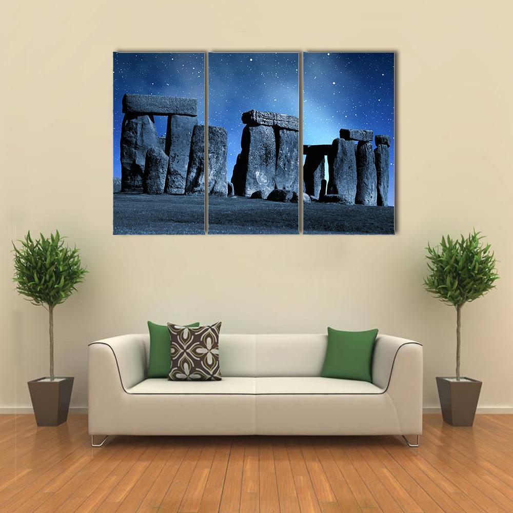 Monument Stonehenge England Canvas Wall Art-3 Horizontal-Gallery Wrap-37" x 24"-Tiaracle