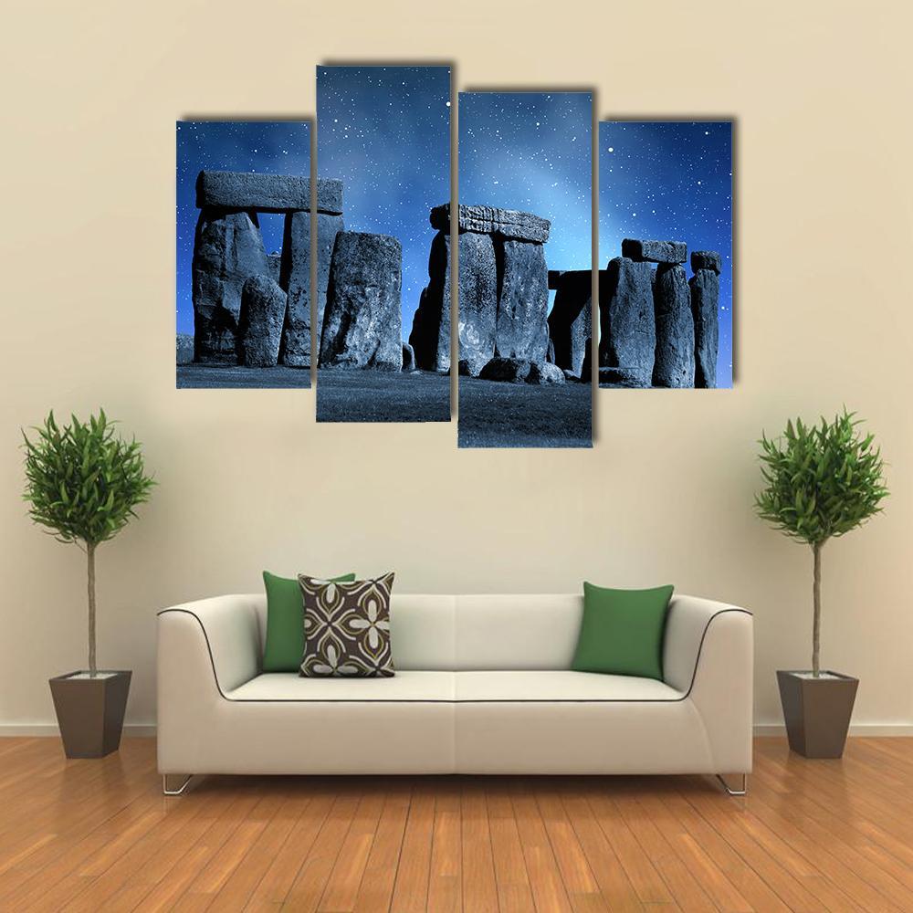 Monument Stonehenge England Canvas Wall Art-4 Pop-Gallery Wrap-50" x 32"-Tiaracle