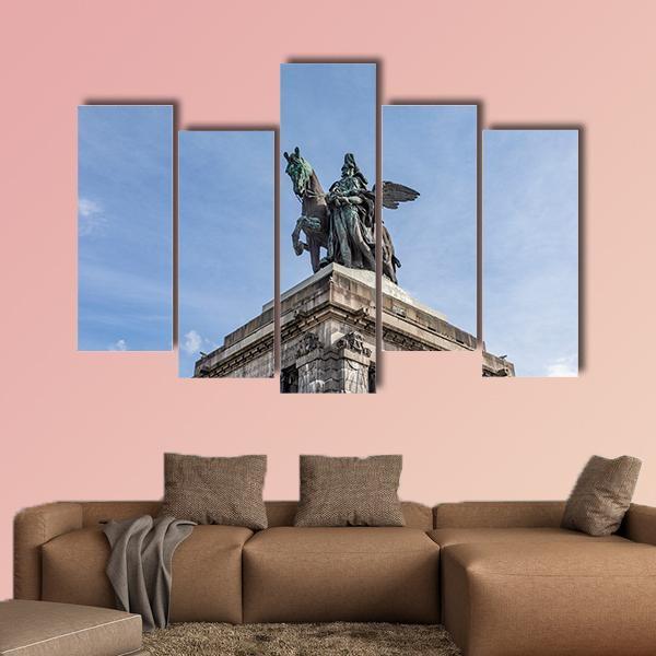Monument To Kaiser Wilhelm I Canvas Wall Art-5 Pop-Gallery Wrap-47" x 32"-Tiaracle