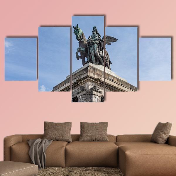 Monument To Kaiser Wilhelm I Canvas Wall Art-5 Star-Gallery Wrap-62" x 32"-Tiaracle