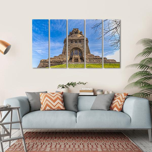Monument To The Battle Of Nations Canvas Wall Art-5 Horizontal-Gallery Wrap-22" x 12"-Tiaracle