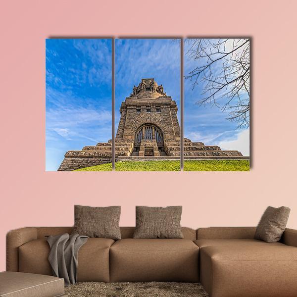Monument To The Battle Of Nations Canvas Wall Art-3 Horizontal-Gallery Wrap-25" x 16"-Tiaracle