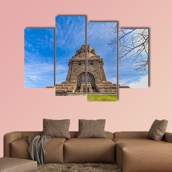 Monument To The Battle Of Nations Canvas Wall Art-4 Pop-Gallery Wrap-50" x 32"-Tiaracle