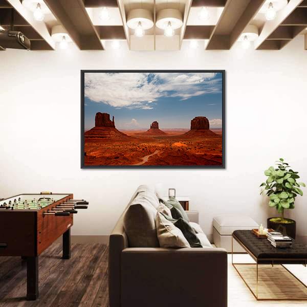 Monument Valley Utah Canvas Wall Art-5 Horizontal-Gallery Wrap-22" x 12"-Tiaracle