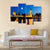 Moon Above Big Ben UK Canvas Wall Art-4 Pop-Gallery Wrap-50" x 32"-Tiaracle