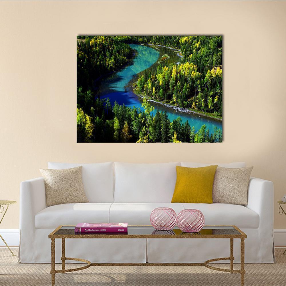 kanak Lake Xinjiang Canvas Wall Art-1 Piece-Gallery Wrap-48" x 32"-Tiaracle