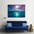 Moon On Seascape Canvas Wall Art-1 Piece-Gallery Wrap-36" x 24"-Tiaracle
