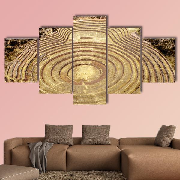 Moray Quechua Peru Canvas Wall Art-5 Star-Gallery Wrap-62" x 32"-Tiaracle
