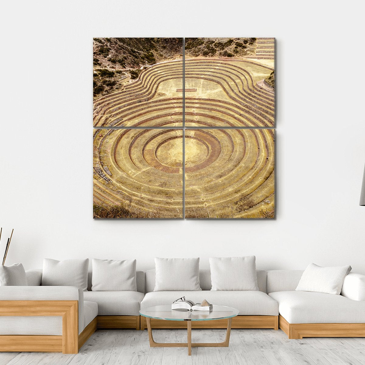 Moray Quechua Peru Canvas Wall Art-4 Square-Gallery Wrap-17" x 17"-Tiaracle