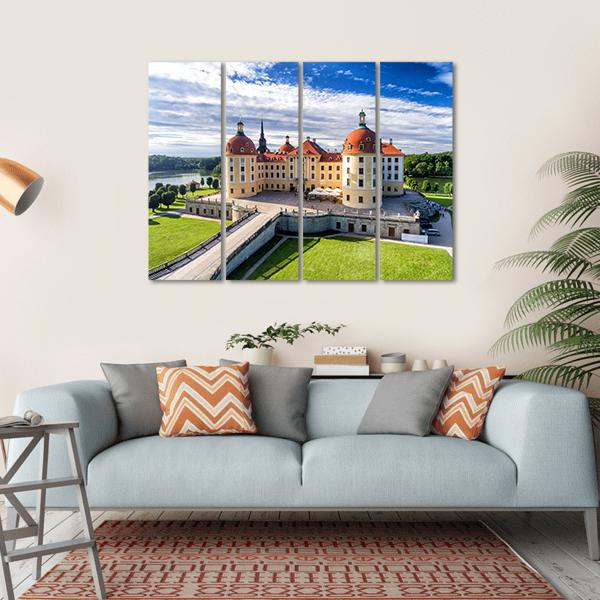 Moritzburg Castle In Saxony Canvas Wall Art-4 Horizontal-Gallery Wrap-34" x 24"-Tiaracle