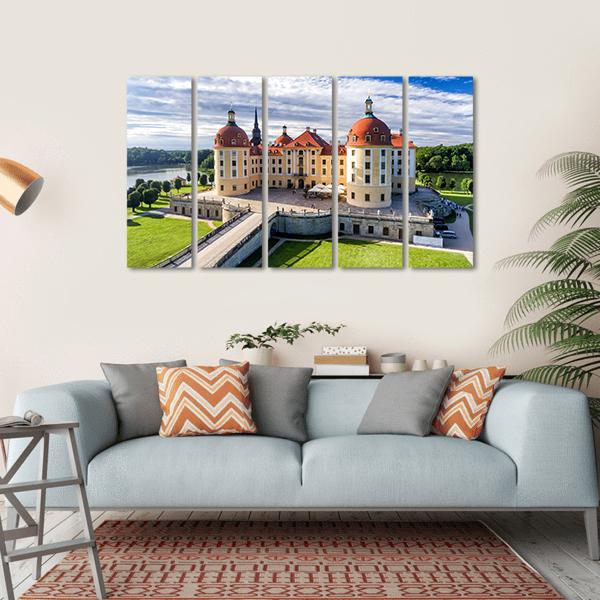 Moritzburg Castle In Saxony Canvas Wall Art-5 Horizontal-Gallery Wrap-22" x 12"-Tiaracle