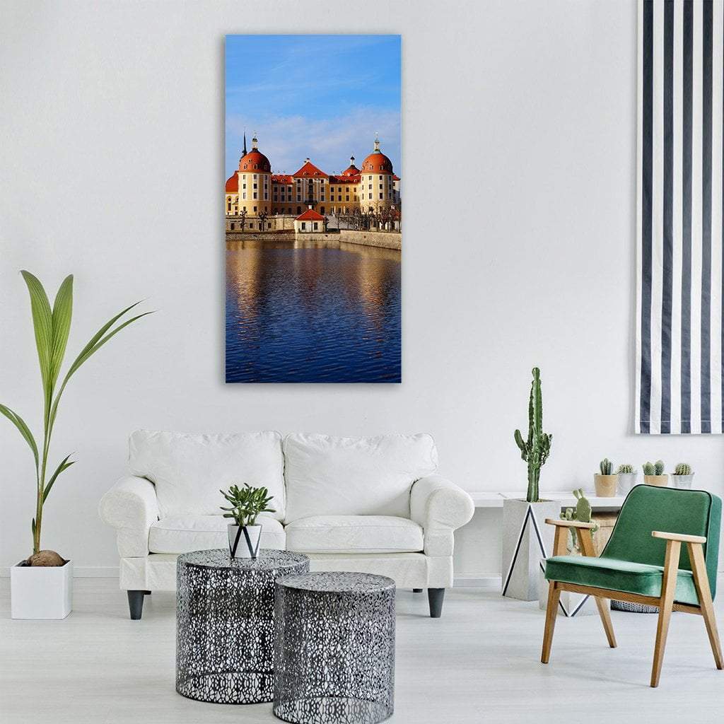 Moritzburg Castle Germany Vertical Canvas Wall Art-3 Vertical-Gallery Wrap-12" x 25"-Tiaracle