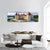 Moritzburg Castle In Saxony Panoramic Canvas Wall Art-3 Piece-25" x 08"-Tiaracle