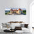 Moritzburg Castle In Saxony Panoramic Canvas Wall Art-3 Piece-25" x 08"-Tiaracle