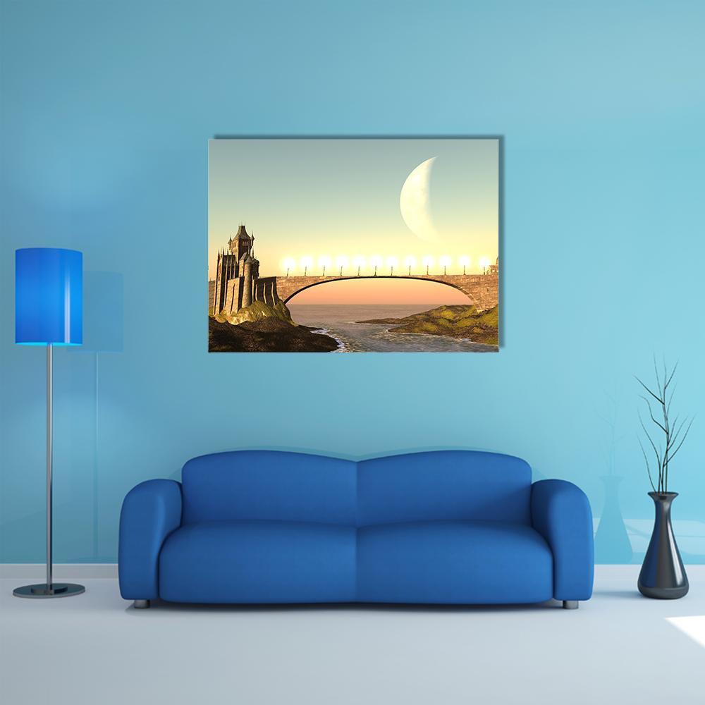 Moravian Castle Canvas Wall Art-1 Piece-Gallery Wrap-48" x 32"-Tiaracle