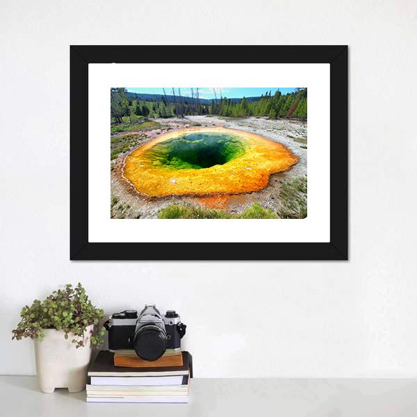 Morning Glory Pool Canvas Wall Art-1 Piece-Framed Print-20" x 16"-Tiaracle