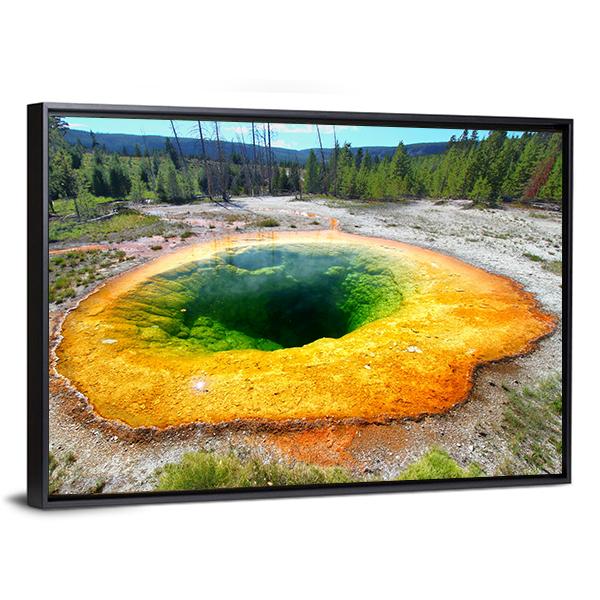 Morning Glory Pool Canvas Wall Art-3 Horizontal-Gallery Wrap-25" x 16"-Tiaracle