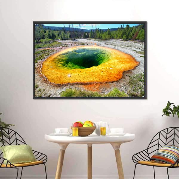 Morning Glory Pool Canvas Wall Art-3 Horizontal-Gallery Wrap-25" x 16"-Tiaracle