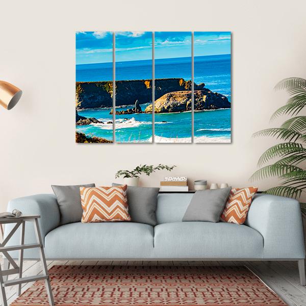 Morning In Pacific Valley Canvas Wall Art-4 Horizontal-Gallery Wrap-34" x 24"-Tiaracle