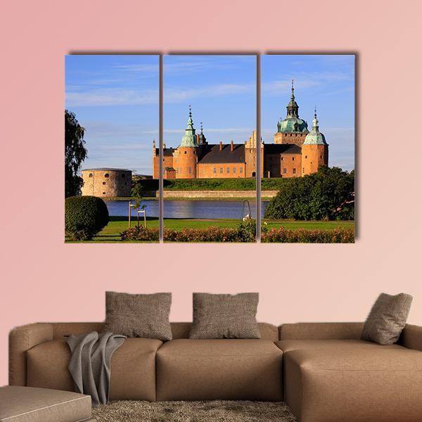 Kalmar Castle In Sweden Canvas Wall Art-3 Horizontal-Gallery Wrap-25" x 16"-Tiaracle