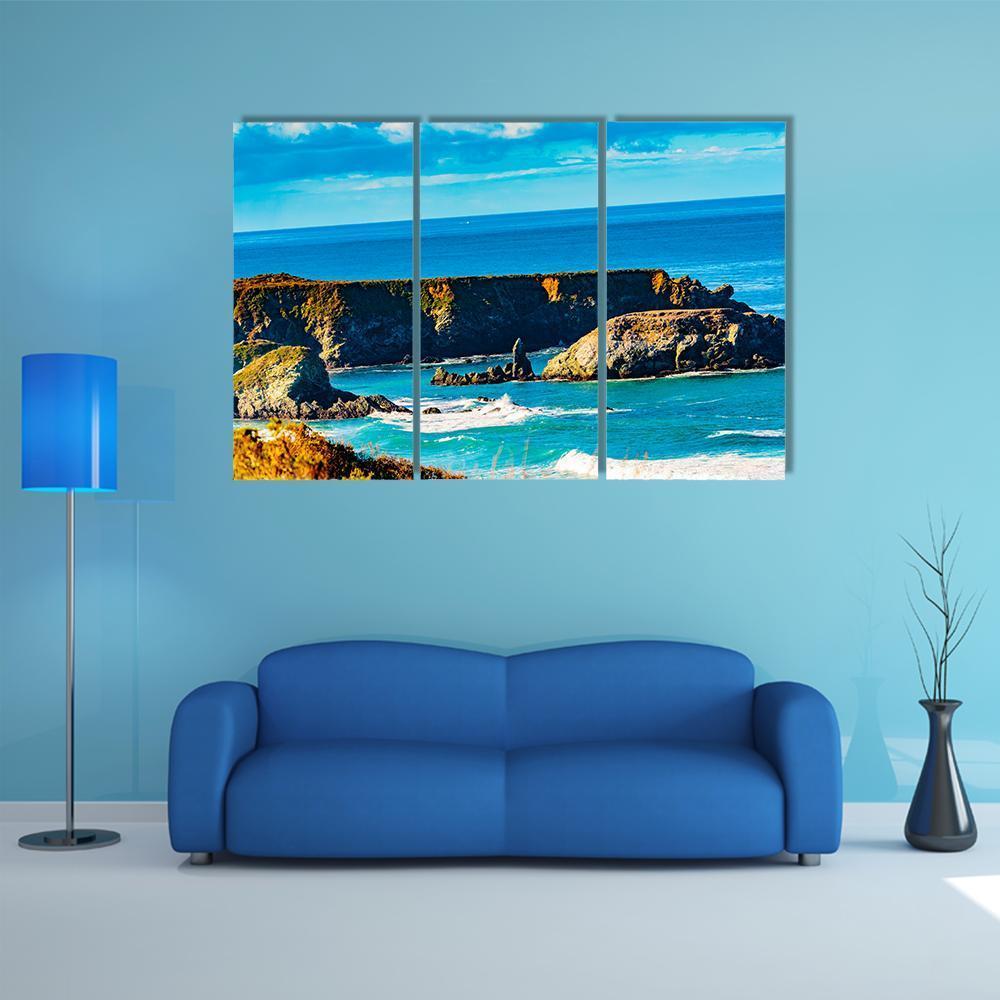 Morning In Pacific Valley Canvas Wall Art-3 Horizontal-Gallery Wrap-37" x 24"-Tiaracle