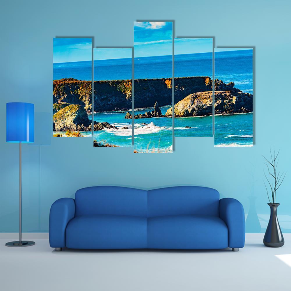 Morning In Pacific Valley Canvas Wall Art-5 Pop-Gallery Wrap-47" x 32"-Tiaracle
