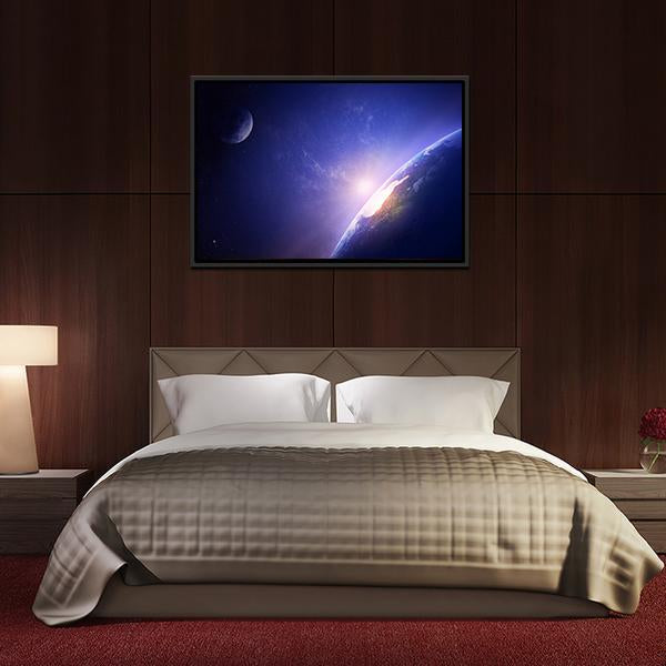 Morning On Planet Earth Canvas Wall Art-3 Horizontal-Gallery Wrap-25" x 16"-Tiaracle
