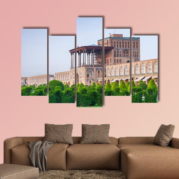 Aali Qapu Palace Canvas Wall Art-5 Pop-Gallery Wrap-47" x 32"-Tiaracle