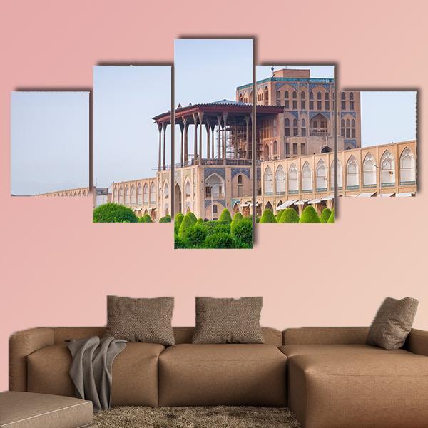 Aali Qapu Palace Canvas Wall Art-5 Star-Gallery Wrap-62" x 32"-Tiaracle