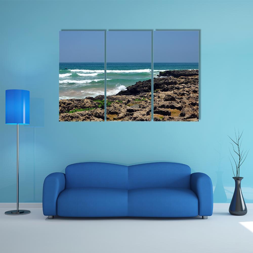 Taghazout Bay Morocco Canvas Wall Art-3 Horizontal-Gallery Wrap-37" x 24"-Tiaracle