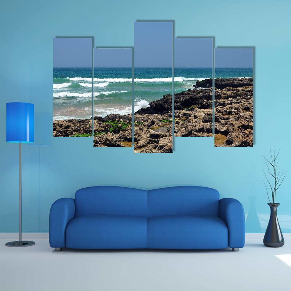 Taghazout Bay Morocco Canvas Wall Art-5 Pop-Gallery Wrap-47" x 32"-Tiaracle