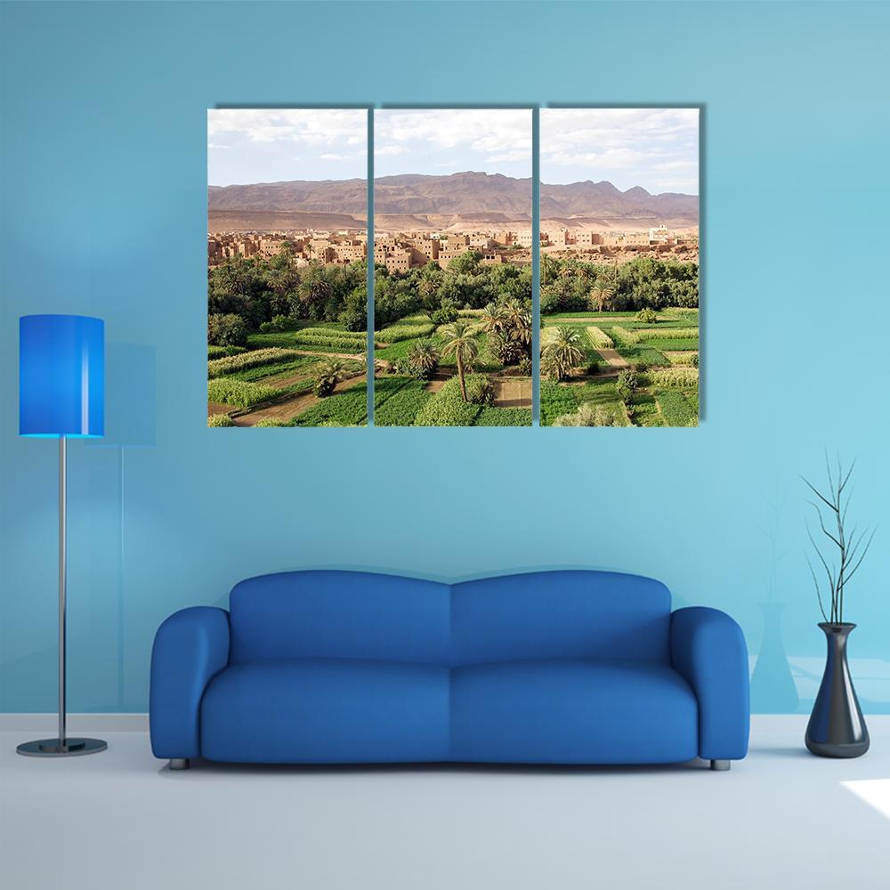 Morocco Landscape Canvas Wall Art-3 Horizontal-Gallery Wrap-37" x 24"-Tiaracle