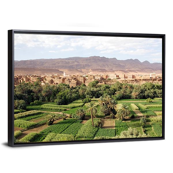Morocco Landscape Canvas Wall Art-3 Horizontal-Gallery Wrap-25" x 16"-Tiaracle