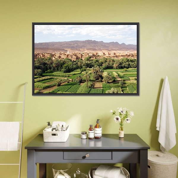 Morocco Landscape Canvas Wall Art-3 Horizontal-Gallery Wrap-25" x 16"-Tiaracle
