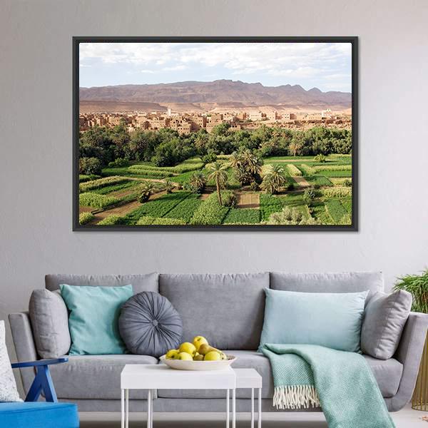 Morocco Landscape Canvas Wall Art-3 Horizontal-Gallery Wrap-25" x 16"-Tiaracle