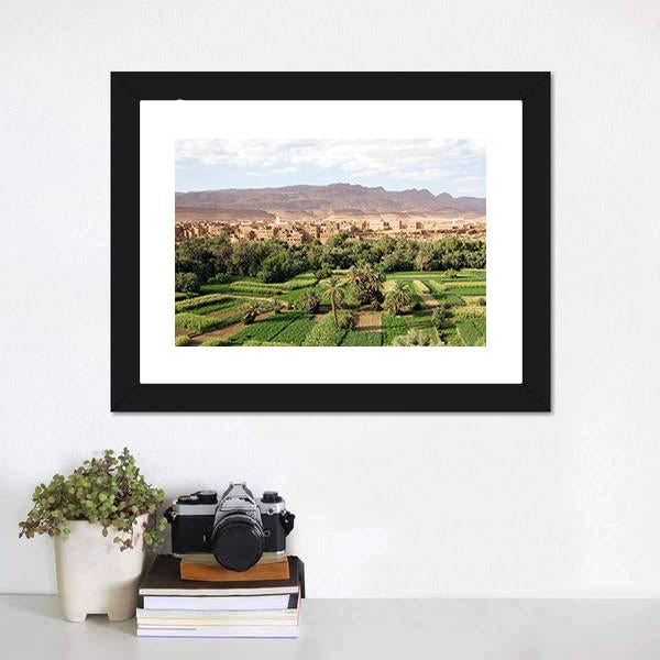 Morocco Landscape Canvas Wall Art-3 Horizontal-Gallery Wrap-25" x 16"-Tiaracle