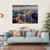 Moscow River & City At Night Canvas Wall Art-4 Horizontal-Gallery Wrap-34" x 24"-Tiaracle