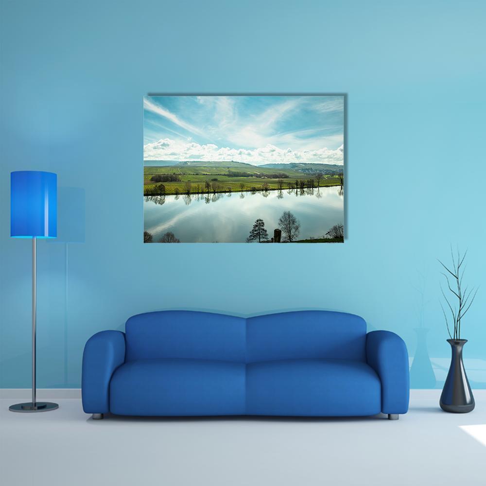 River in Germany Canvas Wall Art-1 Piece-Gallery Wrap-48" x 32"-Tiaracle