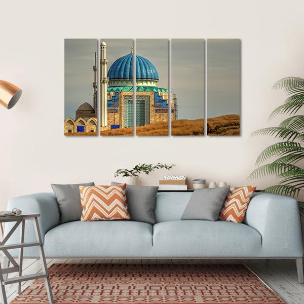 Mosque In Turkistan Canvas Wall Art-5 Horizontal-Gallery Wrap-22" x 12"-Tiaracle