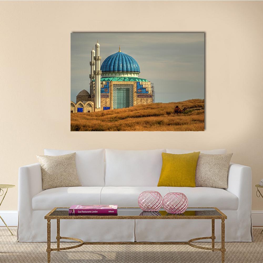 Mosque In Turkistan Canvas Wall Art-5 Horizontal-Gallery Wrap-22" x 12"-Tiaracle