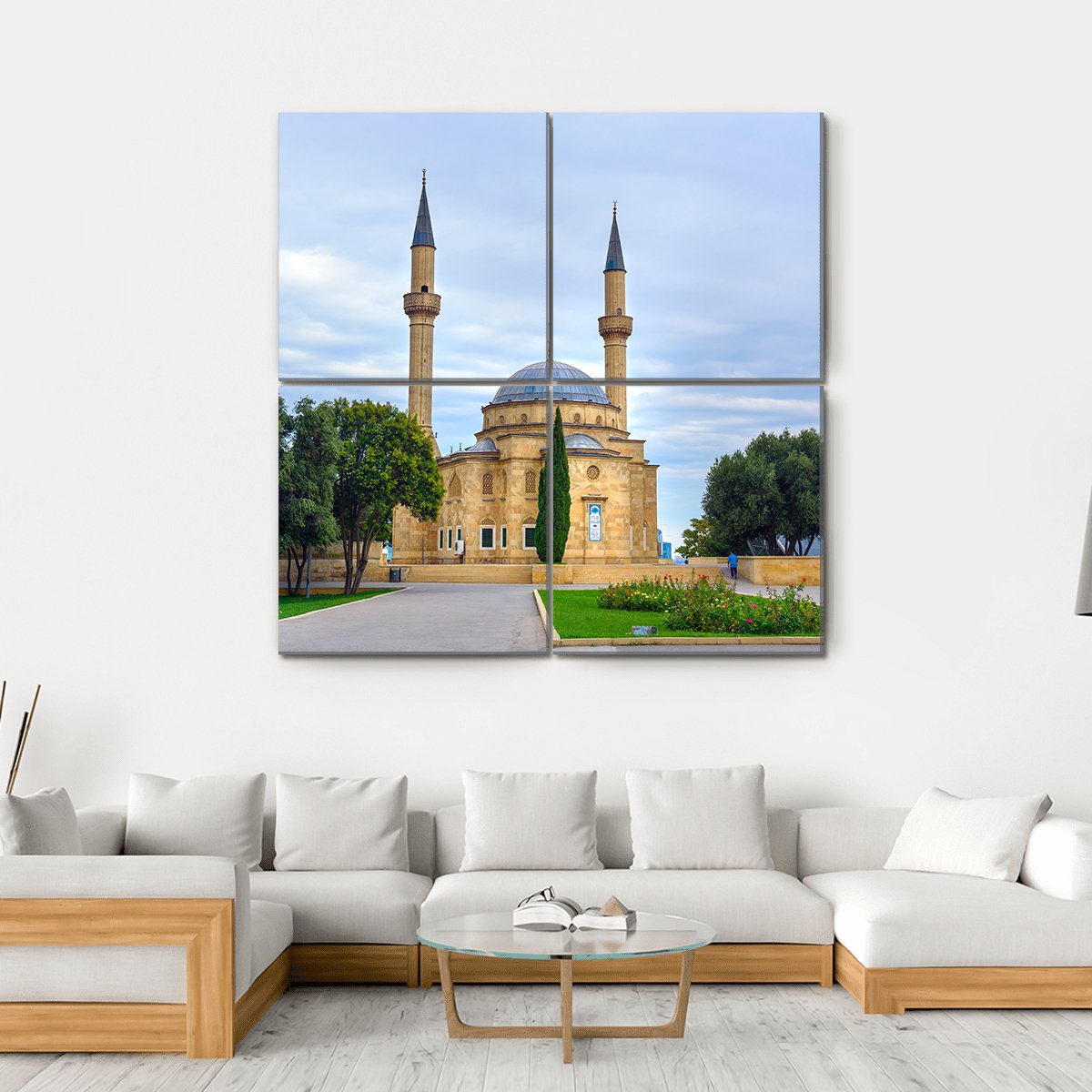 Mosque Of Martyrs Canvas Wall Art-4 Square-Gallery Wrap-17" x 17"-Tiaracle