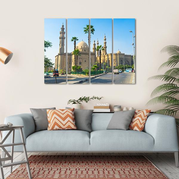 Mosque Of Sultan Hassan Canvas Wall Art-4 Horizontal-Gallery Wrap-34" x 24"-Tiaracle