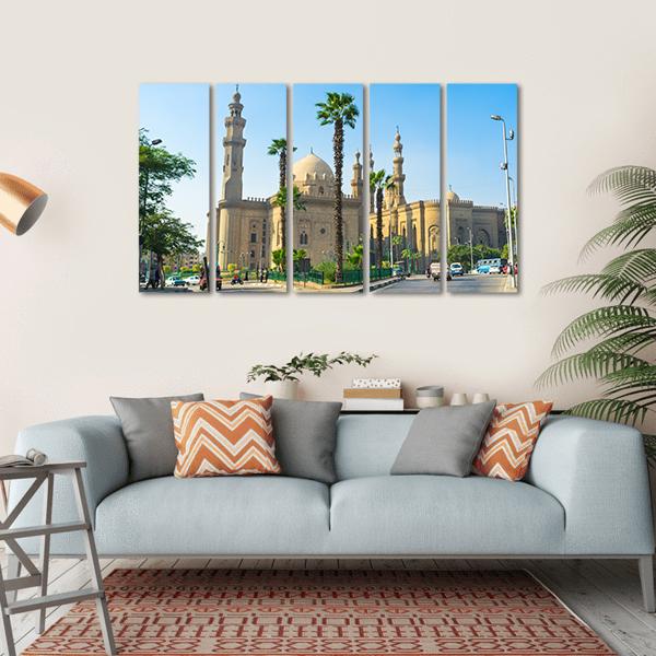 Mosque Of Sultan Hassan Canvas Wall Art-5 Horizontal-Gallery Wrap-22" x 12"-Tiaracle